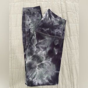 Lululemon Align High Rise 25” Diamond Dye Silver Blue Tidewater teal size 2